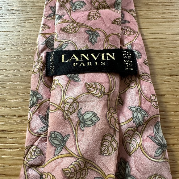 LANVIN Paris Silk Necktie Made in France - Picture 3 of 4
